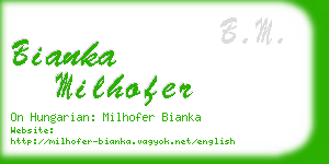bianka milhofer business card
